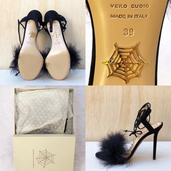 Charlotte Olympia Salsa 110mm Feather Suede sandal - Picture 7 of 12